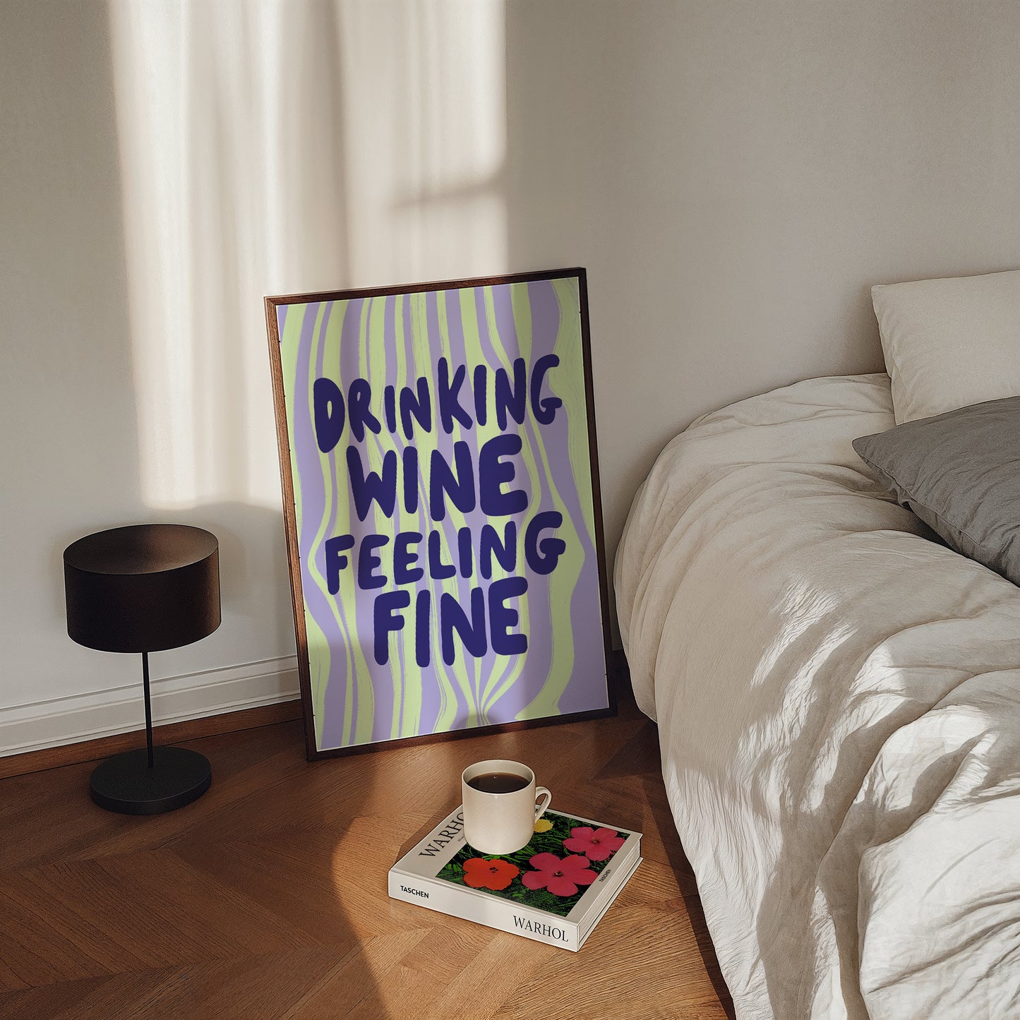 DRINKING WINE FEELING FINE ART PRINT