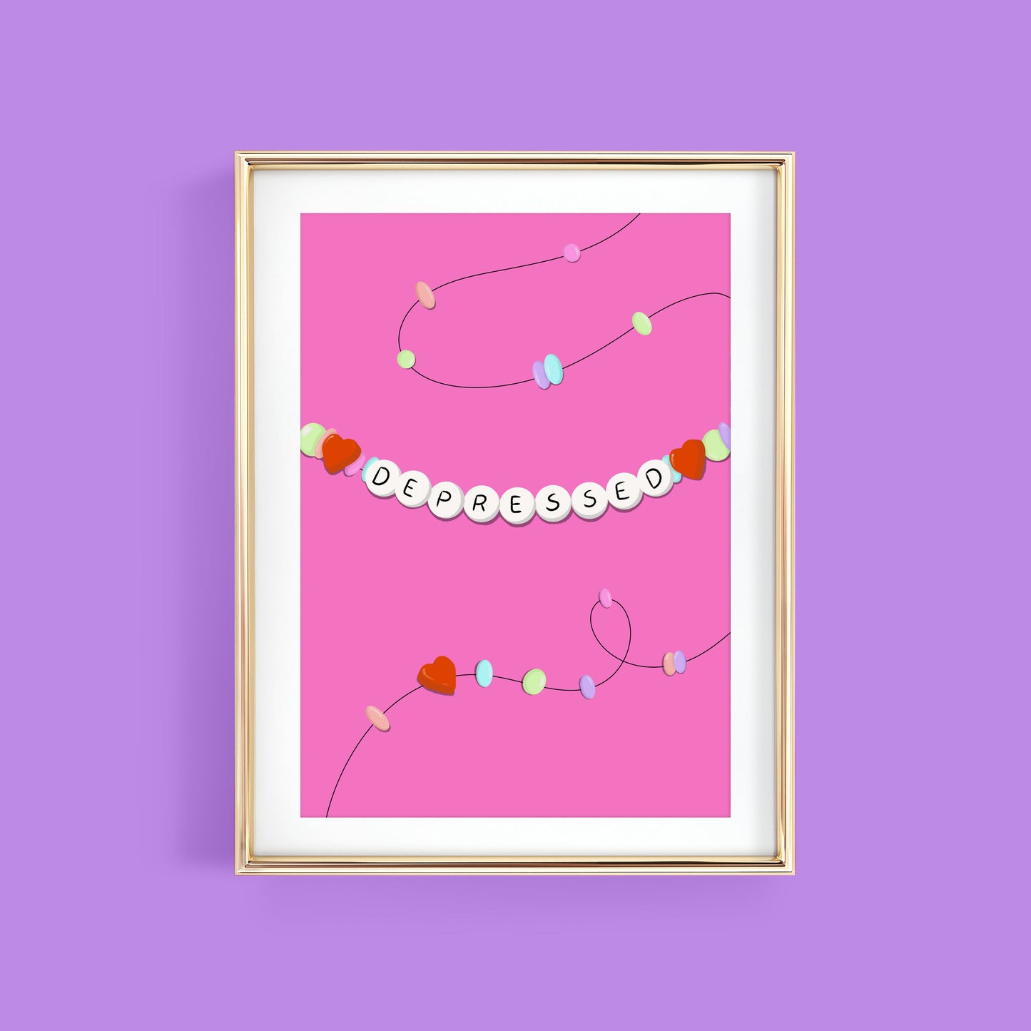 DEPRESSED FRIENDSHIP BRACELET ART PRINT