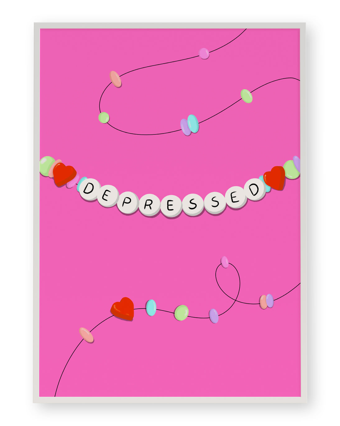 DEPRESSED FRIENDSHIP BRACELET ART PRINT