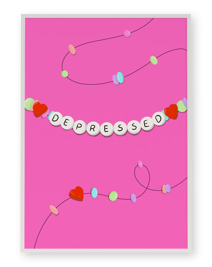 DEPRESSED FRIENDSHIP BRACELET ART PRINT