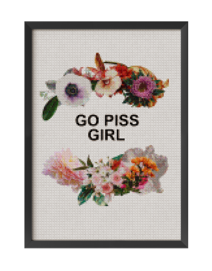 GO PISS GIRL KNIT INSPIRED ART PRINT