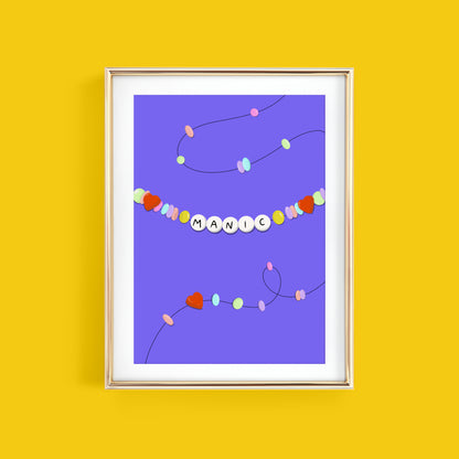 MANIC FRIENDSHIP BRACELET ART PRINT