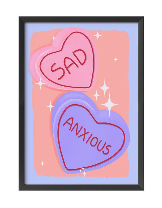 SAD & ANXIOUS ART PRINT