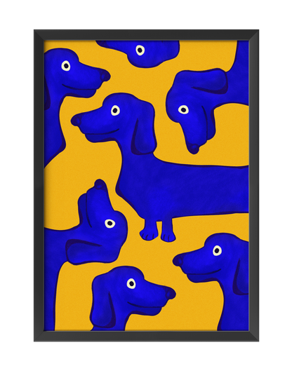 BLUE SAUSAGE ART PRINT